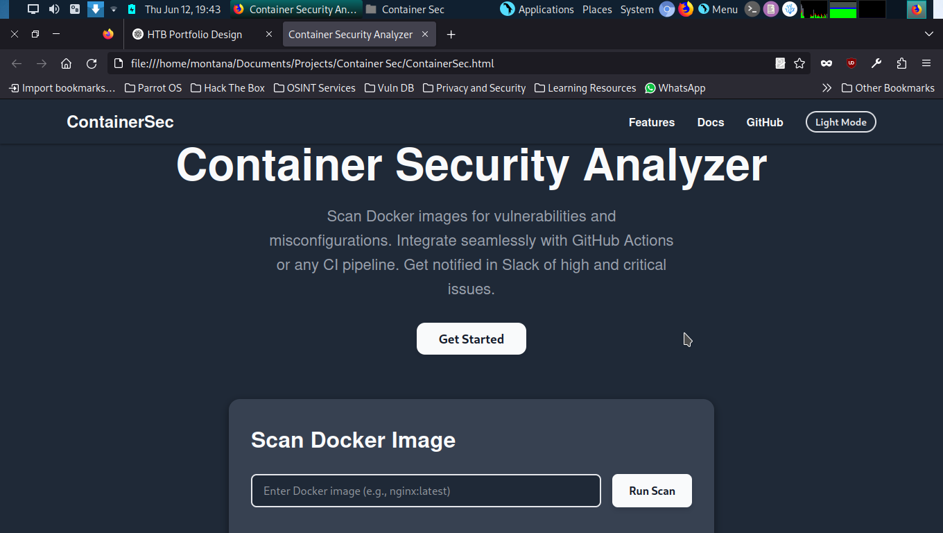 Container Security Analyzer Screenshot