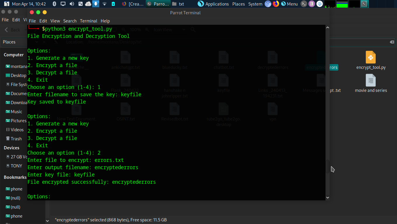 Encryption Tool Screenshot